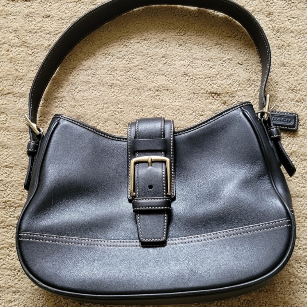 Coach black leather purse